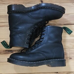 Black Greasy 8 Eye Derby Boot in UK 4.5|EU	37.5|	Men's 5.5|Women's	6.5